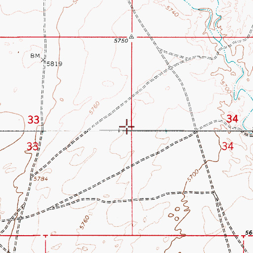 Topographic Map of RU551, AZ