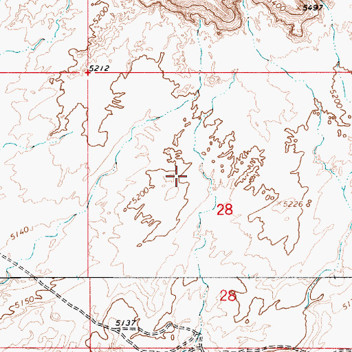 Topographic Map of RU553, AZ