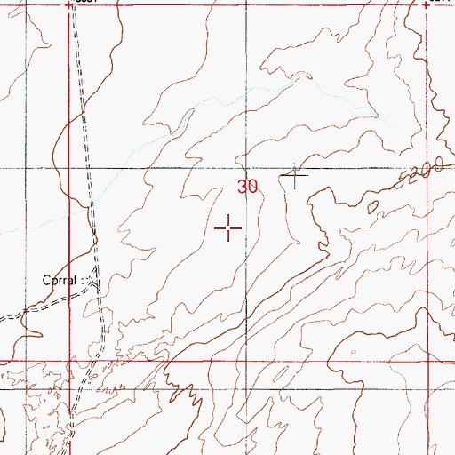 Topographic Map of RU556, AZ