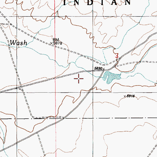 Topographic Map of RU560, AZ