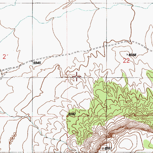 Topographic Map of RU563, AZ