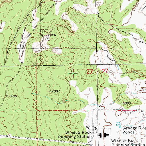 Topographic Map of Saint Michaels Chapter, AZ