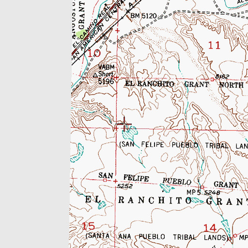 Topographic Map of San Felipe Pueblo/Santa Ana Pueblo Joint-Use Area, NM