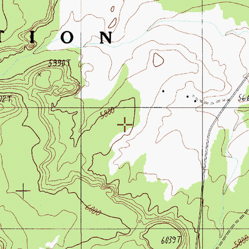Topographic Map of San Juan Southern Paiute Northern Area, UT