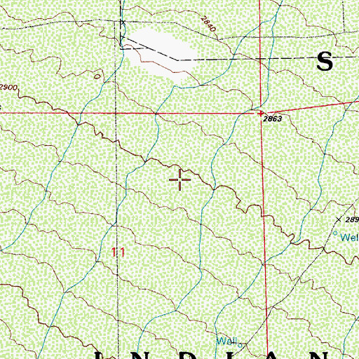 Topographic Map of San Xavier District, AZ