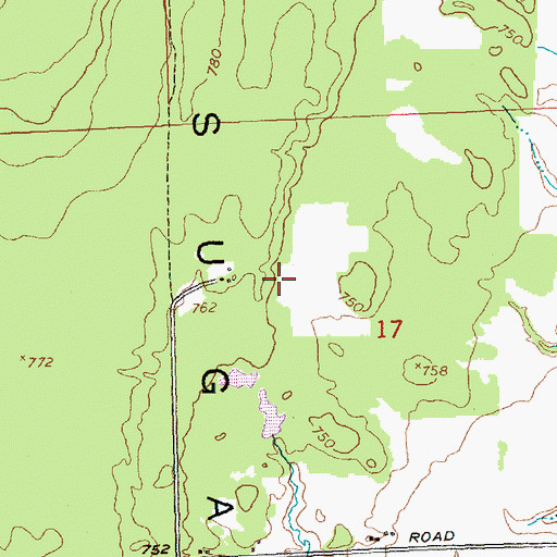 Topographic Map of Sault Sainte Marie Reservation, MI