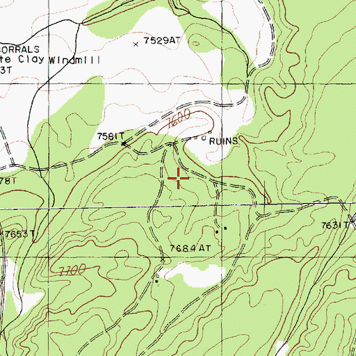 Topographic Map of Sawmill Chapter, AZ