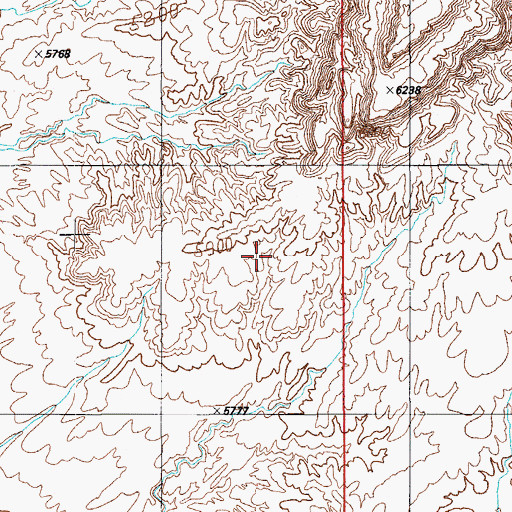 Topographic Map of Shongopovi District, AZ