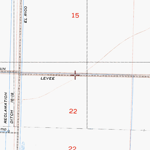 Topographic Map of El Rico Main Canal, CA