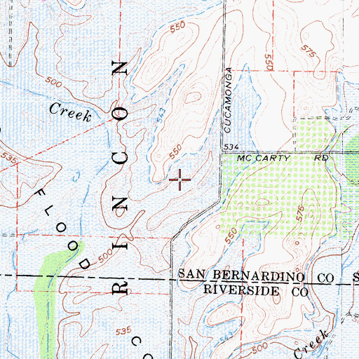 Topographic Map of El Rincon, CA