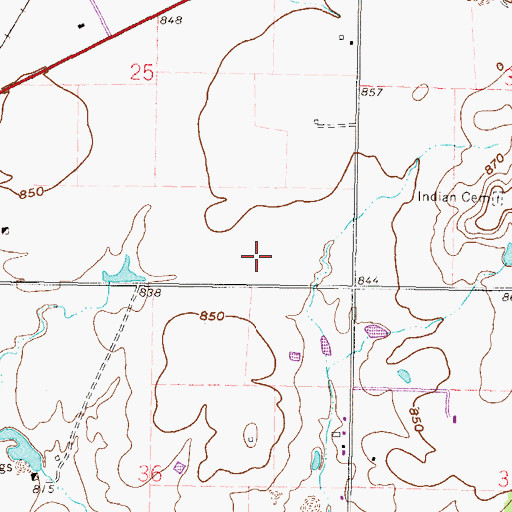 Topographic Map of Quapaw Oklahoma Tribal Statistical Area, OK