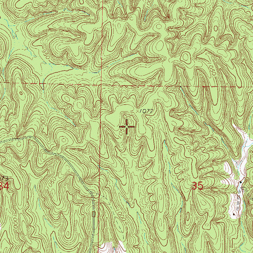 Topographic Map of Seneca-Cayuga Oklahoma Tribal Statistical Area, OK