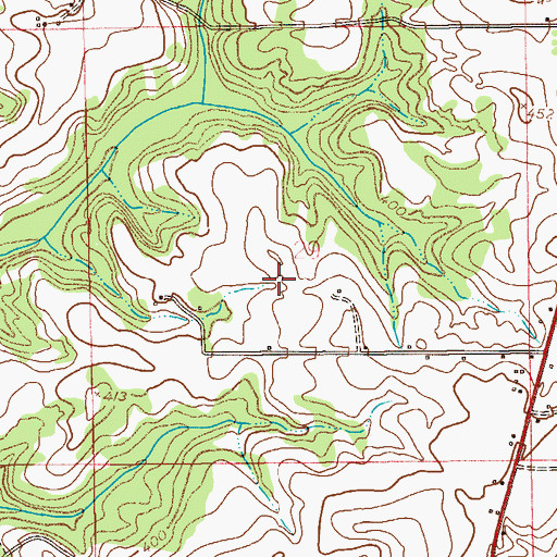 Topographic Map of Star Muskogee Creek State Designated Tribal Statistical Area, AL