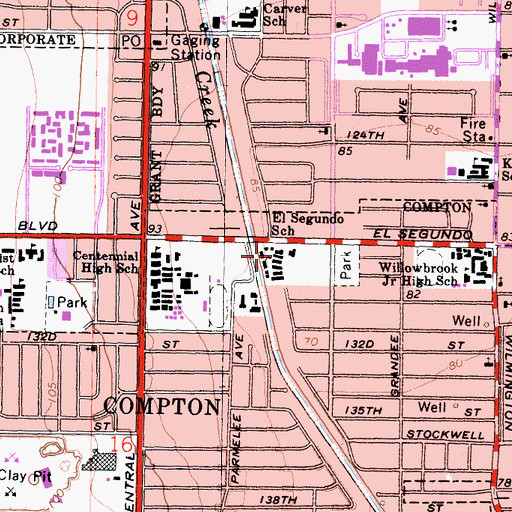 Topographic Map of Ronald E McNair Elementary School, CA