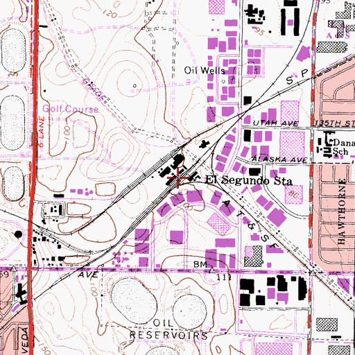 Topographic Map of El Segundo Station, CA