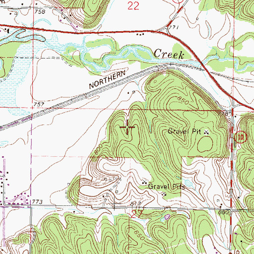 Topographic Map of Wyandotte Oklahoma Tribal Statistical Area, OK