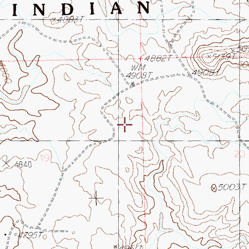 Topographic Map of Aneth Chapter, UT