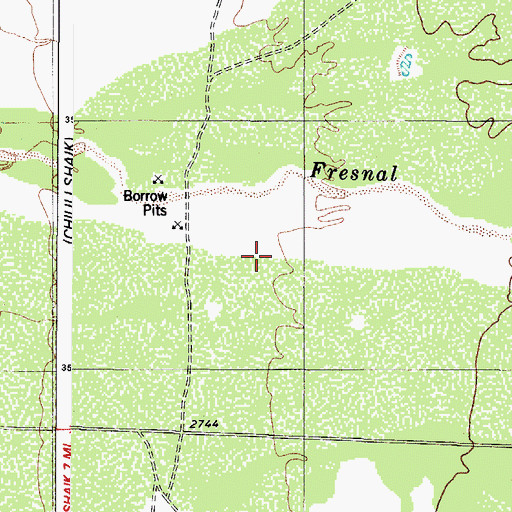 Topographic Map of Baboquivari District, AZ