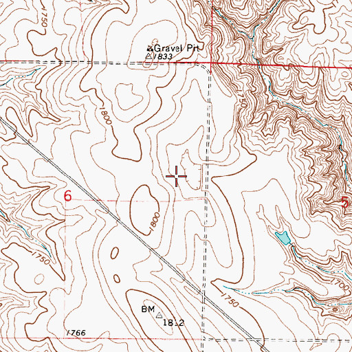 Topographic Map of Big Bend District, SD