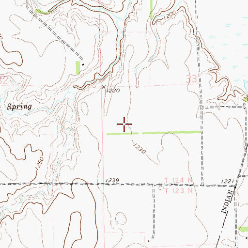Topographic Map of Big Coulee District, SD