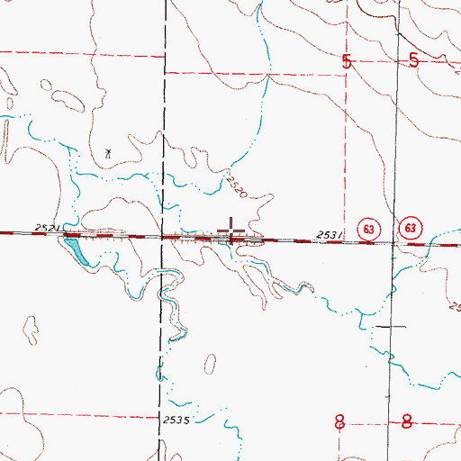 Topographic Map of Black Pipe Segment, SD