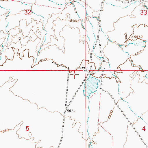 Topographic Map of Blue Point District, AZ