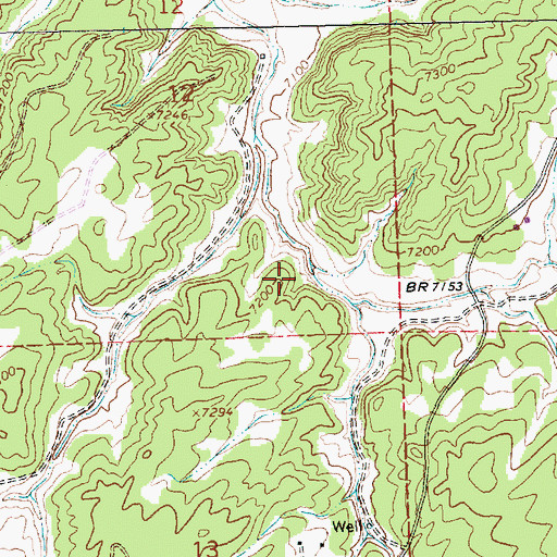 Topographic Map of Bread Springs Chapter, NM