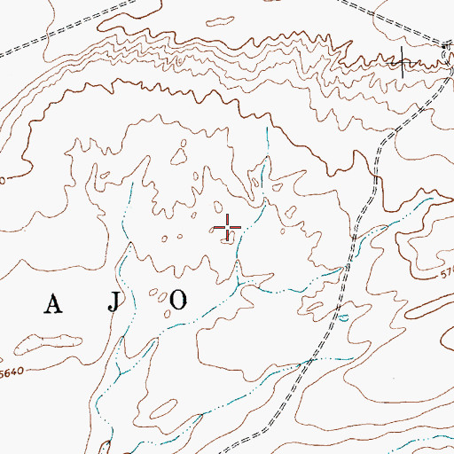 Topographic Map of Burnham Chapter, NM