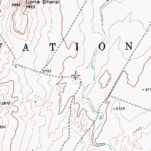 Topographic Map of Chilchinbeto Chapter, AZ
