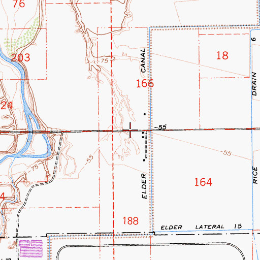 Topographic Map of Elder Canal, CA