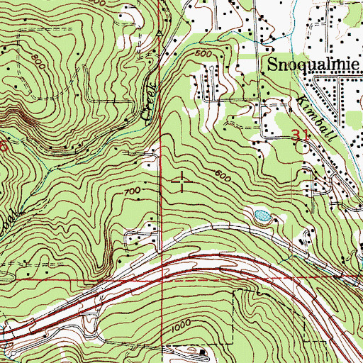 Topographic Map of Snoqualmie Reservation, WA