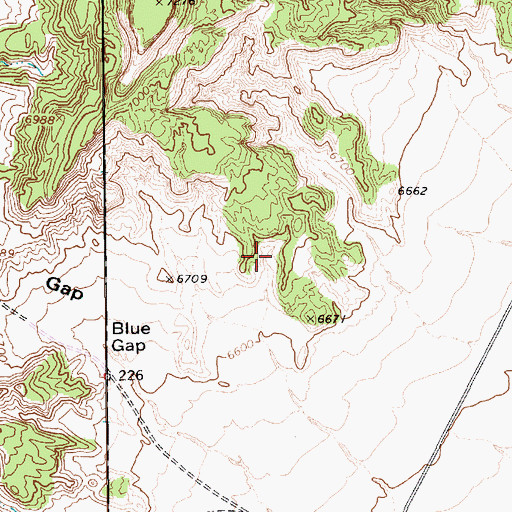 Topographic Map of Tachee Chapter, AZ