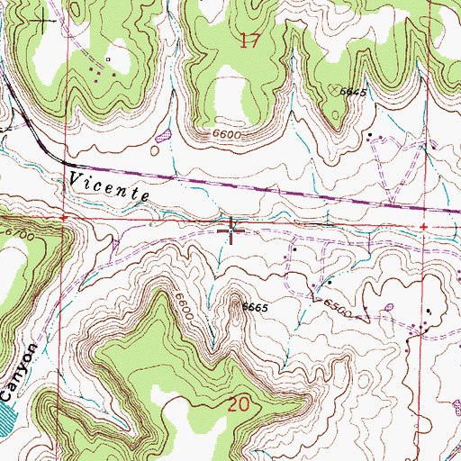 Topographic Map of Torreon Chapter, NM