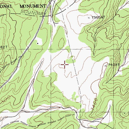Topographic Map of Tsaile-Wheatfields Chapter, AZ