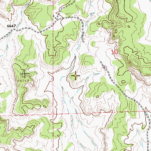 Topographic Map of Tsayatoh Chapter, NM