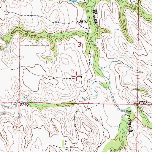 Topographic Map of Two Strike Segment, SD