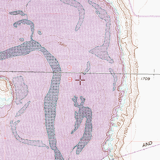 Topographic Map of Wakpala District, SD