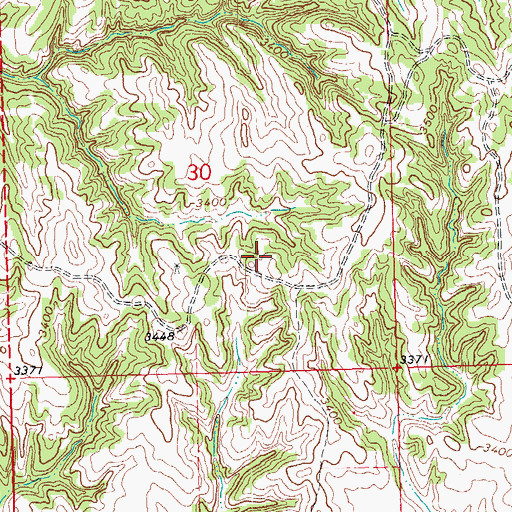 Topographic Map of Wakpamni District, SD