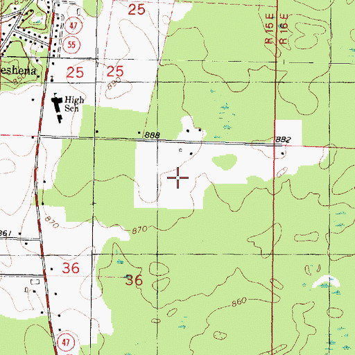 Topographic Map of Warrington Addition, WI