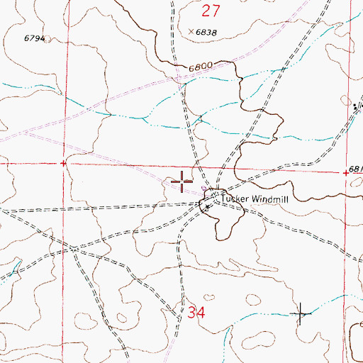 Topographic Map of White Horse Lake Chapter, NM