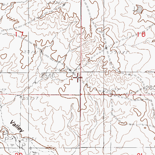 Topographic Map of Wolf Point District, MT