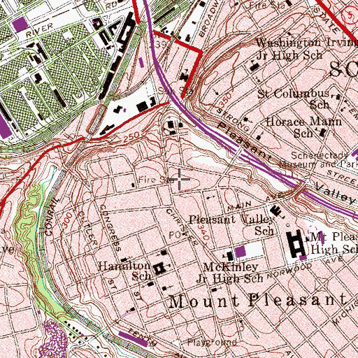 Topographic Map of Polish National Alliance Community House (historical), NY