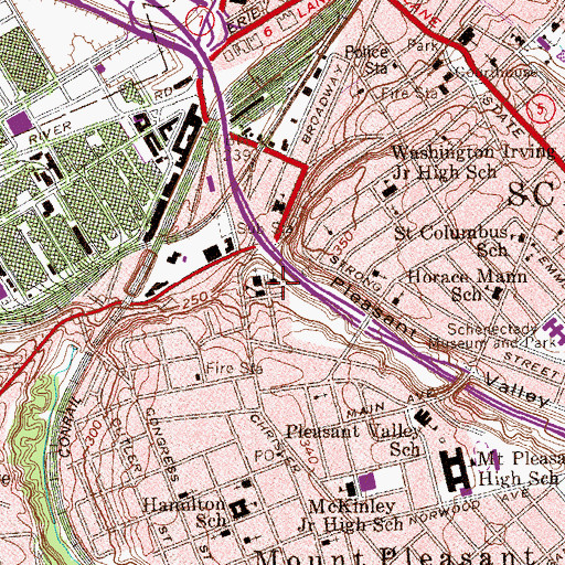 Topographic Map of Saint Adalbertus Convent (historical), NY