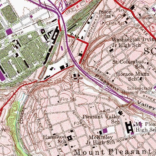 Topographic Map of Saint Adalbertus Academy, NY