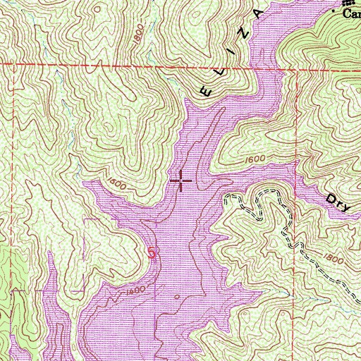 Topographic Map of Elizabeth Lake Canyon, CA