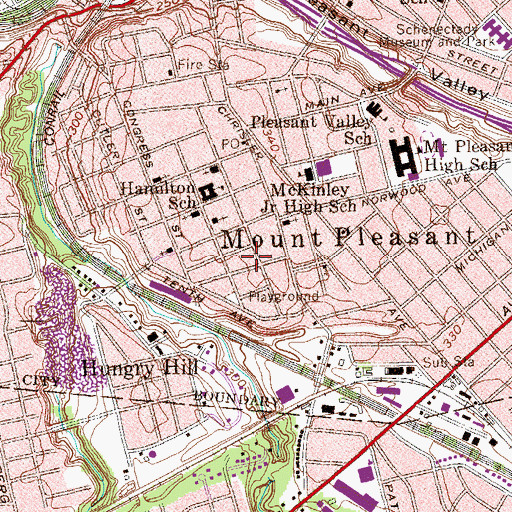 Topographic Map of Our Lady of Mount Carmel Roman Catholic Church, NY
