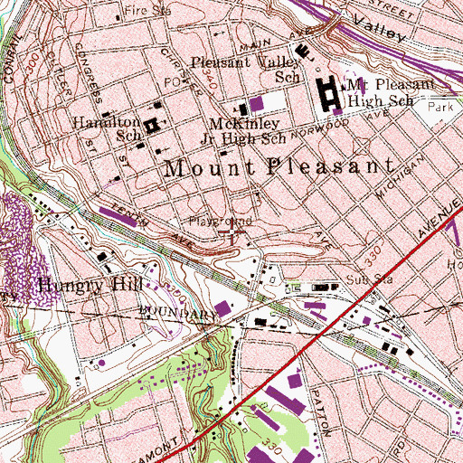 Topographic Map of Our Lady of Mount Carmel Convent (historical), NY