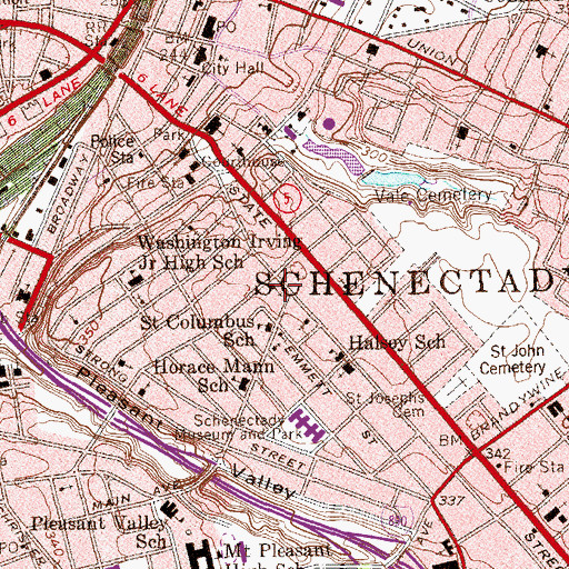 Topographic Map of Duryee Memorial African Methodist Episcopal Church, NY