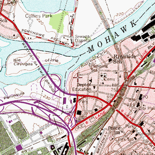 Topographic Map of Grems-Doolittle Library, NY