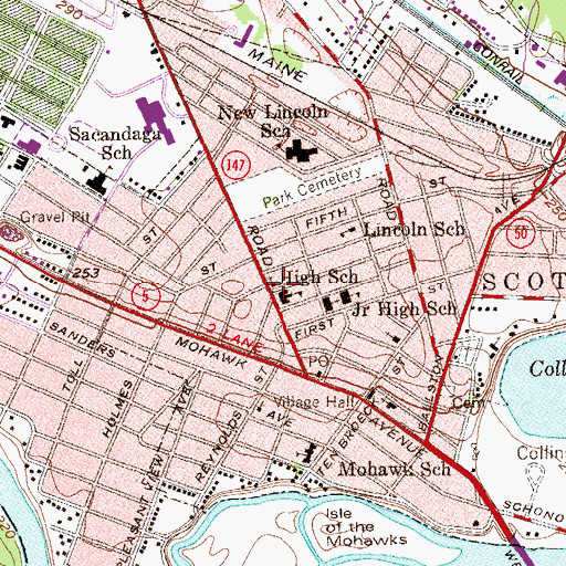 Topographic Map of Saint Andrew's Episcopal Church, NY